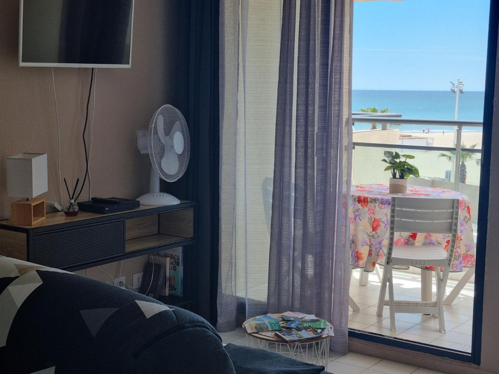 Studio Cosy Climatise Vue Mer Canet Plage 3Etoiles Exteriör bild